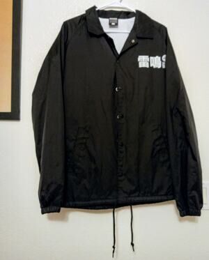 DGK Dirty Ghetto Kids Snap Front Men's Jacket Graphic Spell Out Kanji SZ L